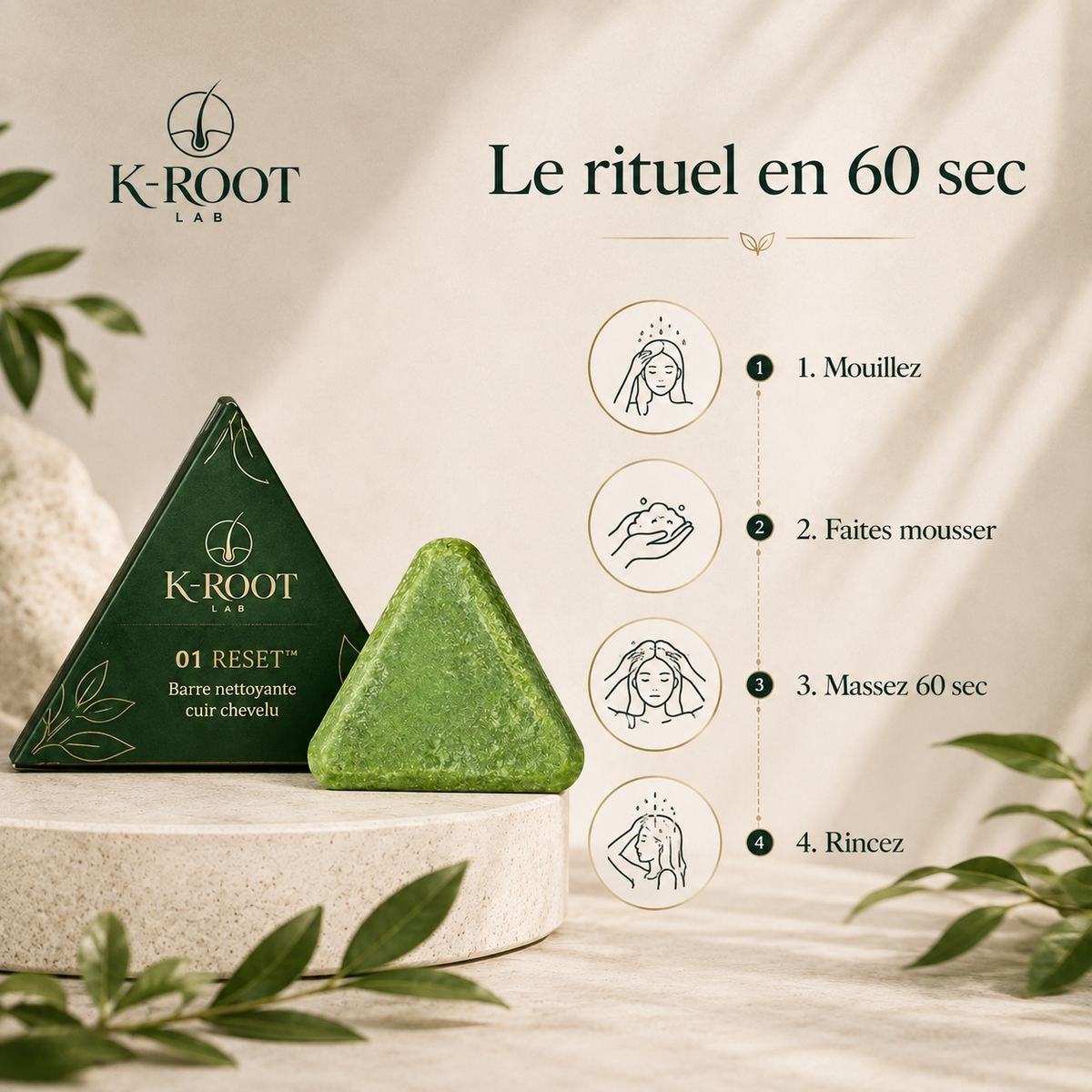 01 RESET™ pour des Racines plus légères et des Cheveux plus forts
